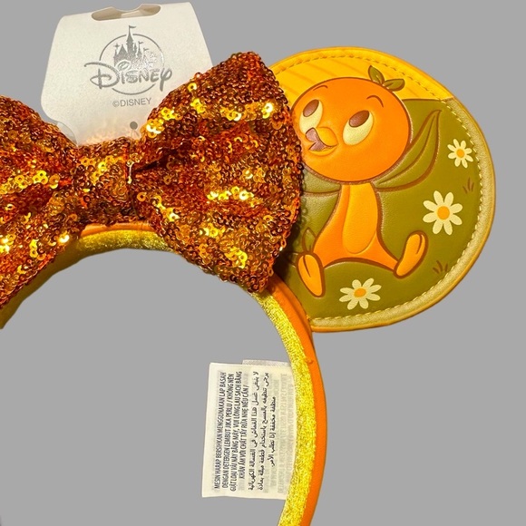 AuthenticDisney ORANGE BIRD Sequin Bow Minnie Ears - NWT - Picture 3 of 5